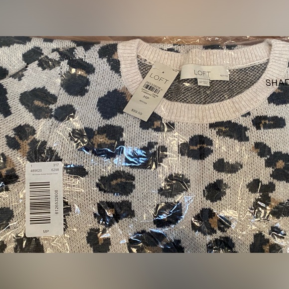 NWT Loft Women’s Leopard Print Sweater Dress - Petite Medium - Picture 5 of 5